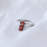 石榴石风尾戒指 Garnet Ring -123 LIVE MALL