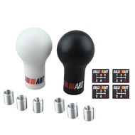 RALLIART Universal 5/6 Speed Auto Gear Shift Knob Black/White Car Manual Transmission (MT)