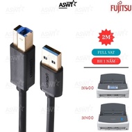 USB cable connecting computer to Fujitsu IX1400 IX1600 scanner, 2 meters long, genuine gold plated -