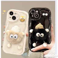 Cute Plush Briquettes iPhone 15 14 13 12 11 Pro Max iX XR 6/7/8P All-Inclusive Shock-Resistant