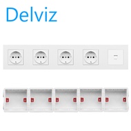 DELVIZ (EU) Cat6+EU++EU+EU+EU wall power socket special socket for computer office equipped with soc