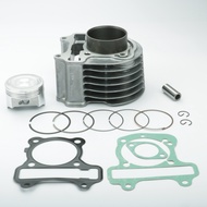 วงแหวนลูกสูบวงแหวนอัดลูกสูบชุดกระบอกสูบมอเตอร์ไซค์ขนาดใหญ่53.5มม. สำหรับฮอนด้าซูมเมอร์ X เจน2 NS110อ