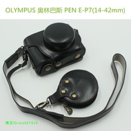 Suitable for Olympus Camera Bag PEN EP7 (14-42mm) Camera Leather Case/Portable Camera Bag/Shoulder B