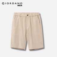 Giordano Men Slim Linen Bermuda Shorts