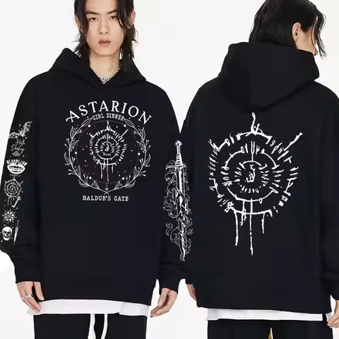 Classic Astarion Baldurs Gate 3 Hoodie Men Women Harajuku Vintage Sweatshirt Yk2 Clothes Pullover Ov