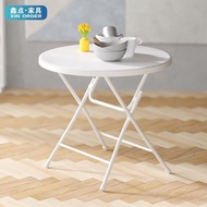LdgFolding Table Household Minimalist Dining Table Small Apartment Rental House Rental Folding Table round Table Simple