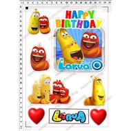 Larva Cake Topper 001