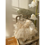 MINNI BABY PROPS - AGATHA NEWBORN ROMPER - NEWBORN BABY GIRLS ROMPER NEWBORN PHOTOGRAPHY