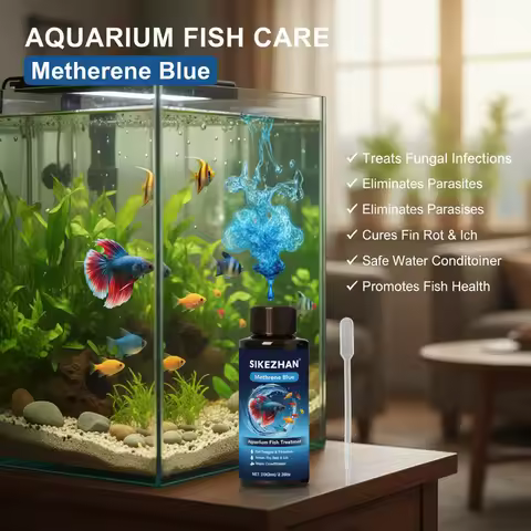 Premium Methylene Blue Fish Medicine Treatment Aquarium Water Conditioner Anti-Fungal Bacterial Infe