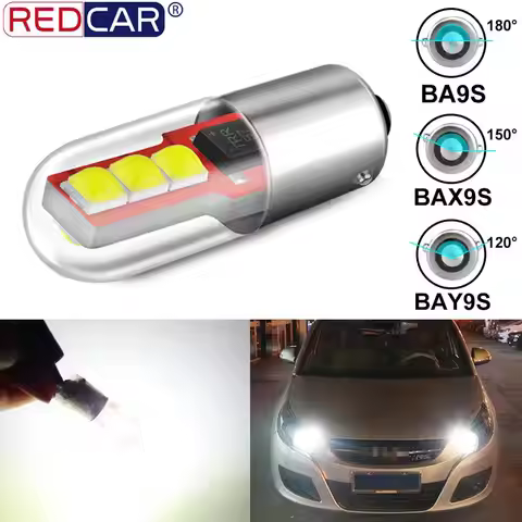 1pcs BA9S BAY9S BAX9S H21W T4W H6W Led Bulb 6SMD 3535 Chips Car Auto Backup Reverse Light T2W T3W H5