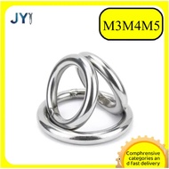 304 stainless steel solid welded O-ring, lifting ring steel ring, yoga hammock connecting ring, pet 