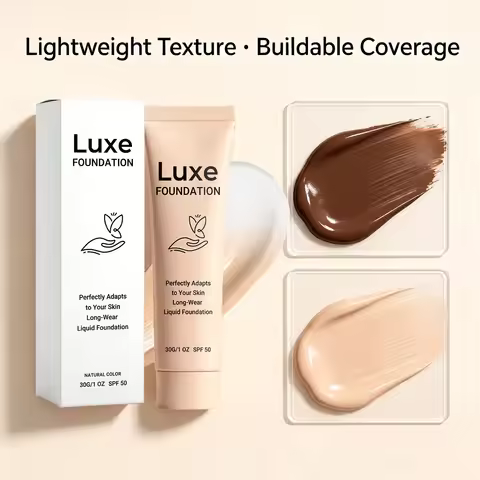 Luxe Foundation Color-Changing Liquid Foundation – Smart Tone-Adaptive Base Makeup Natural Flawless