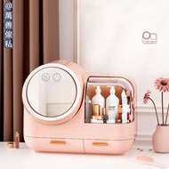 化妝品收納盒/便攜式帶LED鏡梳妝台/雜物護膚品置物架/三色選擇/M314