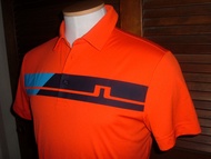 J. LINDEBERG JL Mens Golf Polo Shirt Regular Fit Size Medium Stylish EUC