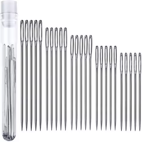 Knitters Wool Large Eye Blunt Needles Leather Sewing Needle Gold Needle Embroidery Tapestry Hand Sew