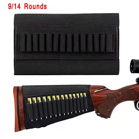 Tactical 9/14 Rounds mag Holder Cartridge Shotgun Shell Pouch for 5.56mm .22/.223.204 Gun Shell Hold