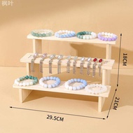 ชั้นวางของแบบมีระดับสีน้ำมัน Walnut Display Stand Bubble Matt Figurine Display Rack Trendy Plaything