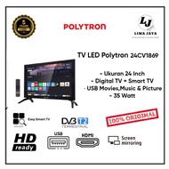 POLYTRON LED TV 24CV1869 Digital + Smart TV LED 24 Inch