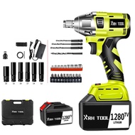 XRH TOOL IN STOCK COD Cordless Impact Wrench Cordless Brushless Motor Set Kunci Pas Dampak Listrik