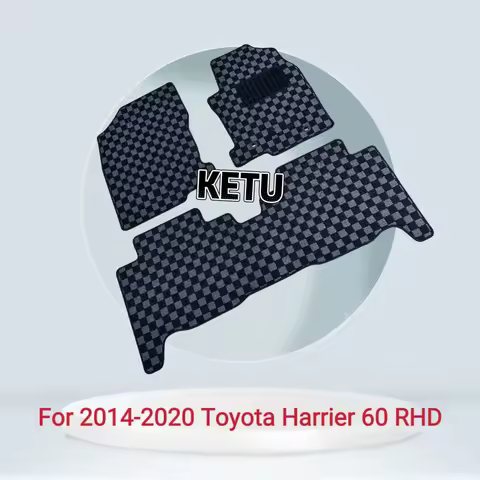 For 2014-2020 Toyota Harrier 60 RHD Custom Fit Checkerboard Car Floor Mats All-Weather Protection