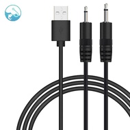 [ritonlywond] USB to DC 2.5mm Charging Cable for Rechargeable Wand Massager (Black 24AWG) TH