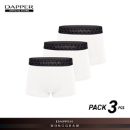 DAPPER แพ็ค 3 ชิ้น กางเกงชั้นในชาย DAPPER Monogram ทรง Trunks