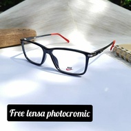 [[ frame kacamata minus kacamata pria sporty nike 0528 free lensa