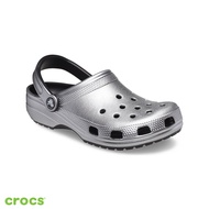 CROCS Classic Metallic Clog ใส่สบาย รองเท้าแตะ รัดส้น คร็อคส์ แท้ รุ่นฮิต ได้ทั้งชายหญิง รองเท้าเพื่อสุขภาพ เงิน 205831-0P1 M12[45.5] เท้า46