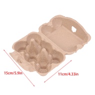 10Pcs Biodegradable Pulp Egg Carton 6/10 Count Disposable Paper Egg Tray Eco Friendly Shockproof for