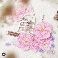 Krisna.room HYY Studio- 100cm cycle of camellia rolls for window decoration