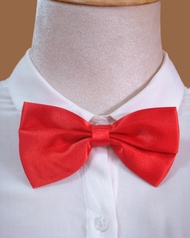 หูกระต่าย Bow Tie  โบว์ไท สีแดง แบบเรียบ