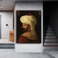Potret Seni Fatih Sultan Mehmet Hiasan Dinding: Cetakan Kanvas untuk Bilik Tamu Rumah Seni Dinding F