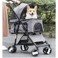 Foldable Pet Stroller Detacable Pet Cargo | Premium 4-wheel Dog Cat Stroller