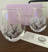 有現貨日本製丸モ高木陶器冷感變色櫻花玻璃杯（1 套 2 隻）