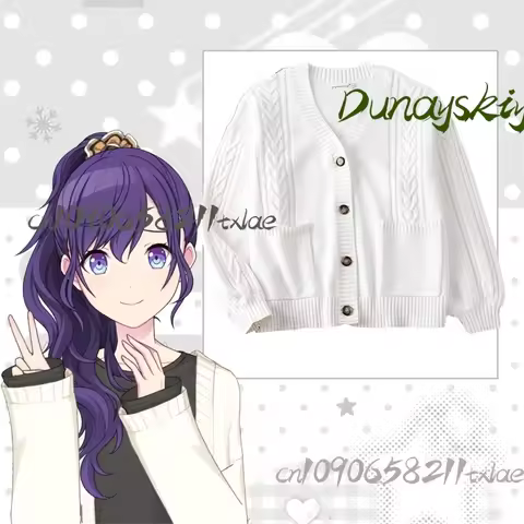 Asahina Mafuyu Project Sekai Cosplay Costumes Sweater Cardigan Jirai Kei Japanese Many Colors Kawaii
