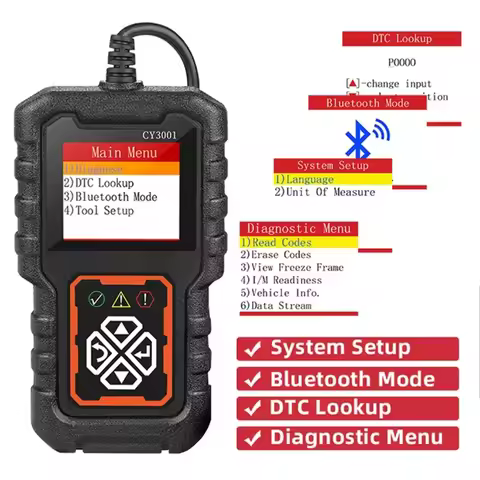 CY3001 OBD2 Car Scanner - Engine Fault Code Reader and CAN Diagnostic Scan Tool For all OBD II proto