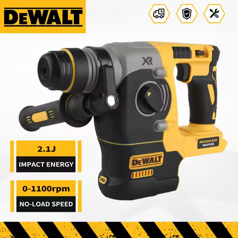 DEWALT DCH273 20V Brushless Rotary Hammer 2.1J Impact Energy 360° Handle 6.0Ah Battery for Concrete 