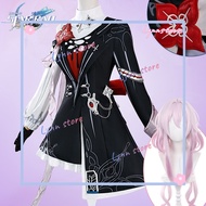 EVERNIGHT Cosplay Costume - Honkai Star Rail March 7th Theme (Dress, Wig, Shoes, Umbrella)