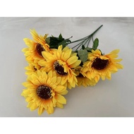 Salin bunga matahari asli rayon/dekorasi rumah/alat pesta/buket