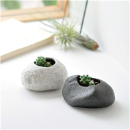Rock Stone 石頭造型陶瓷植栽盆器 (仙人掌) 款式隨機出貨【聖新陶芸】 (新品)