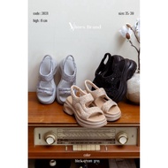 3031 Wedge Shoes Sparkling Heel Strap