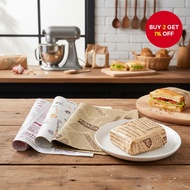 Sandwich Wrapping Paper, Baking Greaseproof Deli Wax Paper, 28x38cm, Food Grade Packaging, Basket Li