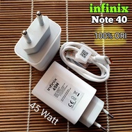 MAGPAD || Infinix 45-watt Charger hp Note 40 ORIGINAL 100% All Round Fast Charger