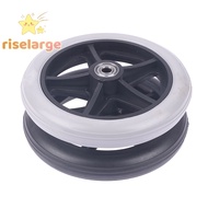 [RiseLargeS] 6 Inch Wheels Smooth Flexible Heavy Duty Wheelchair Front Castor Solid Tire Wheel Wheelchair Replacement Parts new