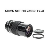 【廖琪琪昭和相機舖】NIKON NIKKOR 200mm F4 AI 手動對焦 可直上 FE FM FA 保固一個月