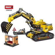 WOMA TOY 463PCS 2-in-1 Transforming Building Block Set CPSIA/ASTM C0621A Compliant Excavator/Tractor
