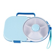 Kids Lunch Box Rotating Snack Organizer 5-Compartment Bento Box with Small Snack Spinner Flip Lunch 