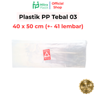 Plastik PP Lebar 40 Tebal 03 40x50 40x60 40x70 Kantong Plastik Bening Laundry