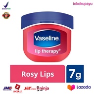 (PROMO) Vaseline Lip Balm Vaseline Rosy Lips Therapy Moisturizing 7 gram / Pelembab dan Pemerah Bibi