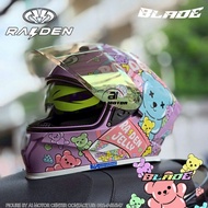 หมวกกันน็อคเต็มใบหุ้มคาง Raiden รุ่น Blade มีแว่นกันแดด รองรับการติดตั้งบูลทูธ ถอดซักได้ มอก.และ DOT